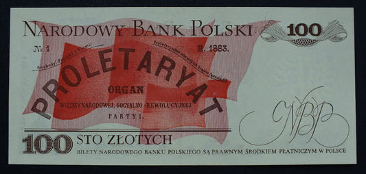 100 zł Ludwik WARYŃSKI 1982 UNC