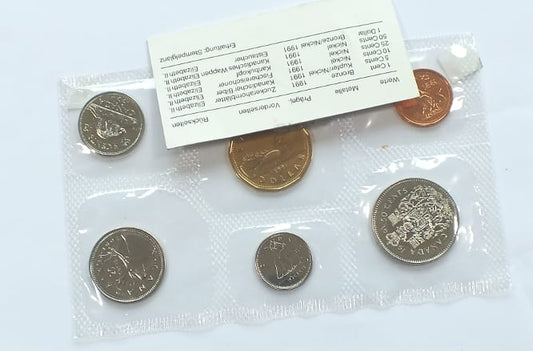 zestaw monet Kanada UNC 1991