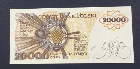20000 zł Maria SKŁODOWSKA-CURIE 1989 UNC