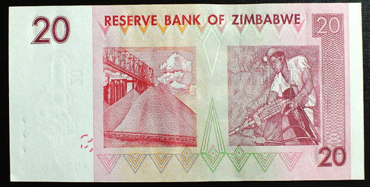 20 Dollars - Zimbabwe 2007 r.