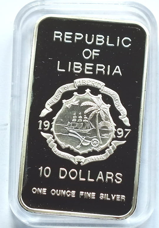 10 dolarów Liberia Hong Kong returns to China 1997