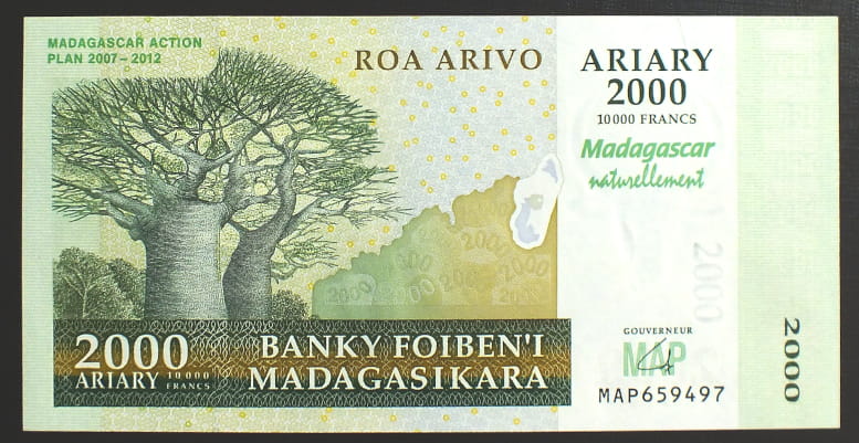 2000 ariary - Madagaskar