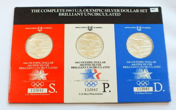 3 x 1 USD olimpiada 3 mennice (S+P+D)