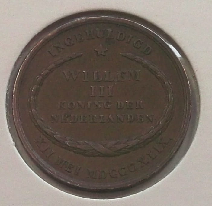 Żeton koronacyjny Willem III 1849-1890