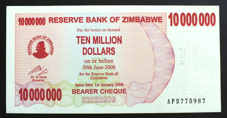 10000000 Dollars - Zimbabwe