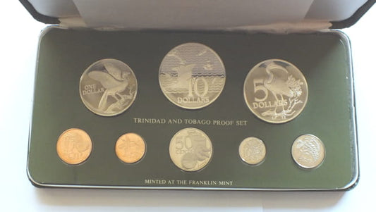 Set 8 monet PROOF Trynidad i Tobago