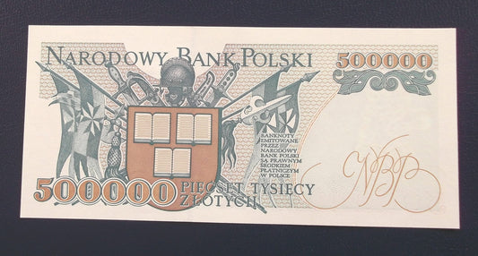 500000 zł Henryk SIENKIEWICZ 1993 UNC