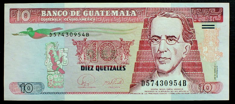 10 Quetzales - Gwatemala 2007 r.