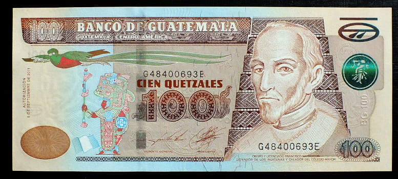 100 Quetzales - Gwatemala 2011 r.