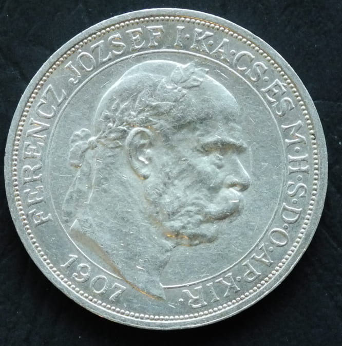 5 koron - 40. rocznica koronacji Franciszka Józefa I 1907 r.
