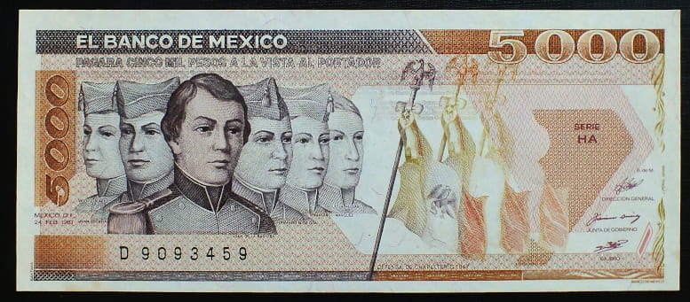5000 Pesos - Meksyk