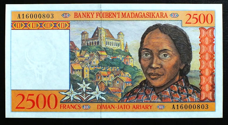 2500 Franków Madagaskar 1998 r.