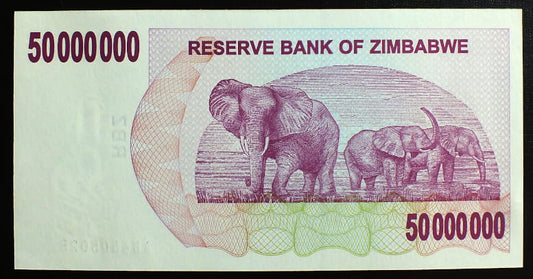50 000 000 Dollars - Zimbabw4 2008 r.