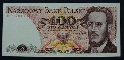 100 zł Ludwik WARYŃSKI 1982 UNC