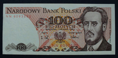 100 zł Ludwik WARYŃSKI 1988 UNC