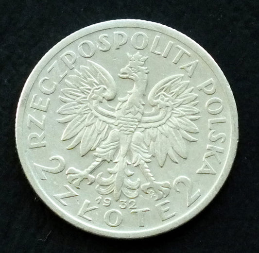2 Złote 1932 rok - Głowa kobiety