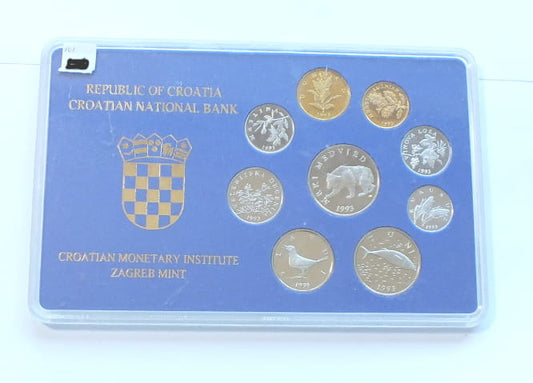 Set CHORWACJA 9 monet PROOF 1993