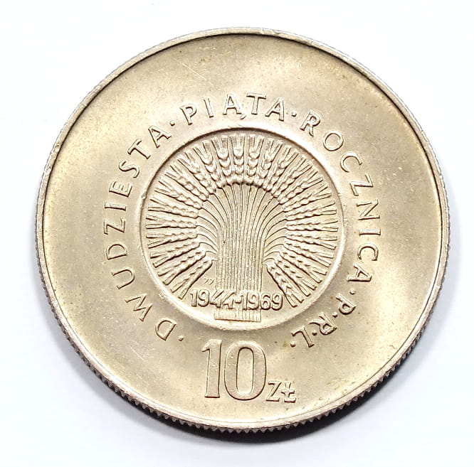 10 zł XXV rocznica PRL 1969