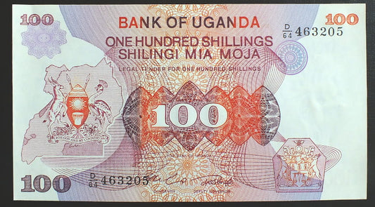 100 Szylingów - Uganda 1982 r.