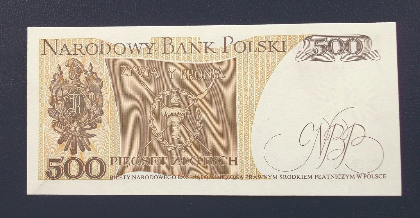 500 zł Tadeusz KOŚCIUSZKO 1982 UNC