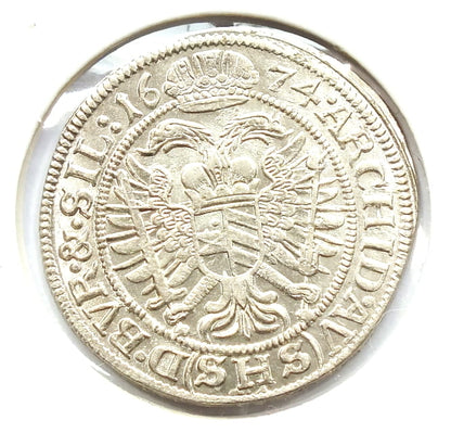 6 Krajcarów Śląsk Leopold I 1674 - UNC