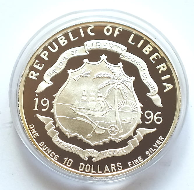 10 dolarów Liberia Macao returns to China