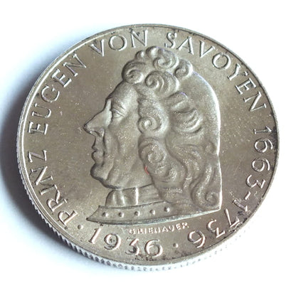 2 Schillingi Prinz Eugen von Savoyen 1936