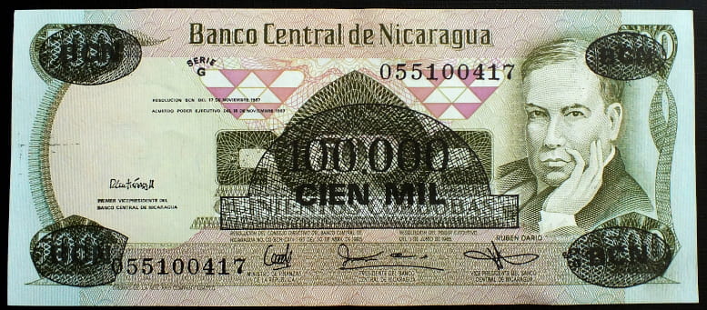 100000 Cordobas - Nikaragua 1987 r.