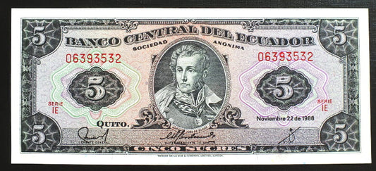 5 Sucres - Ekwador 1988 r.