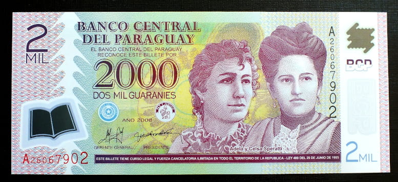 2000 Guaranies - Paragwaj 2008 r.