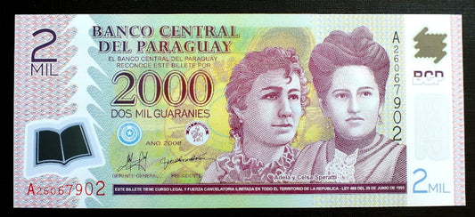 2000 Guaranies - Paragwaj 2008 r.