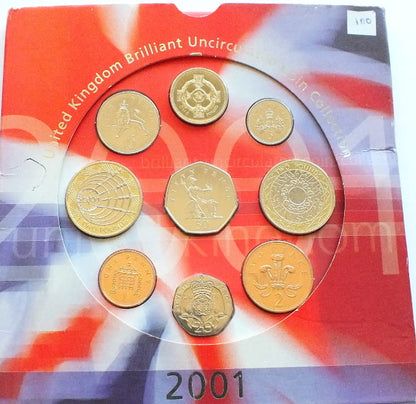 Zestaw monet Wielka Brytania - 9 szt