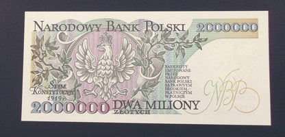 2000000 zł Ignacy Jan PADEREWSKI seria A 1992 z BŁĘDEM!! UNC