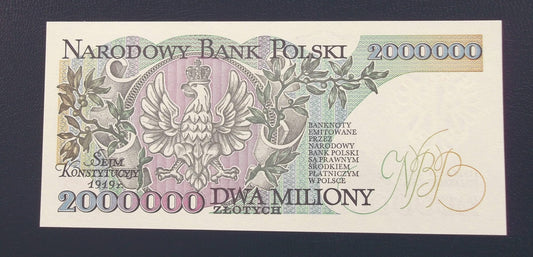 2000000 zł Ignacy Jan PADEREWSKI seria A 1992 z BŁĘDEM!! UNC