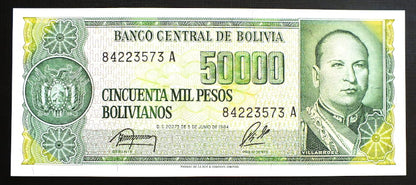 50000 Pesos - Boliwia 1984 r.