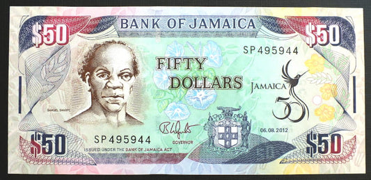 50 Dolarów - Jamajka 2012 r.