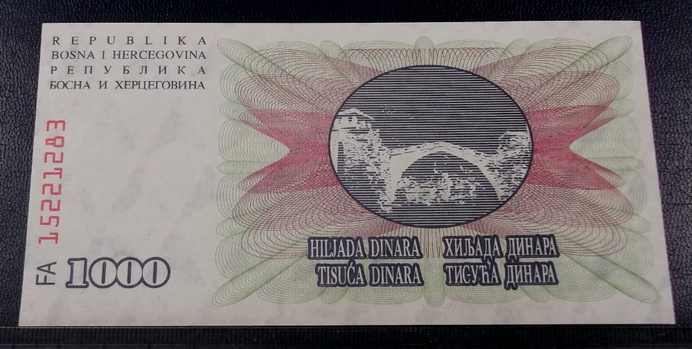 1000 dinarów BOŚNIA I HERCEGOWINA