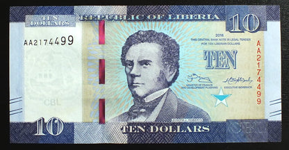 10 Dolarów - Liberia 2016 r.