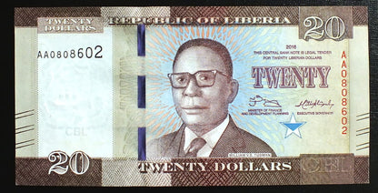 20 Dolarów - Liberia 2016 r.