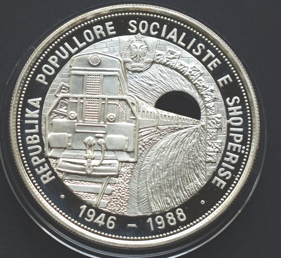 50 LEKE Pociąg train 5 OZ Albania