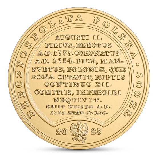 500 zł Skarby Stanisława Augusta – August III Sas