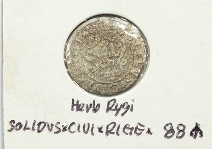 Szeląg Waza III 1588 Ryga R8!!