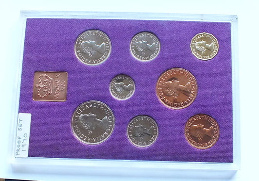 Zestaw 8 monet Proof 1970 Wielka Brytania