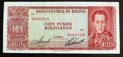 100 Pesos - Boliwia 1962 r.