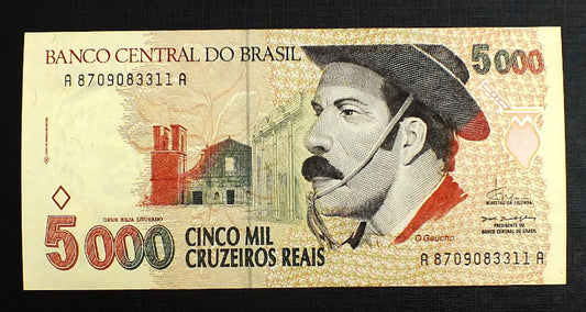 5000 Cruzeiros reais - Brazylia 1993 r.