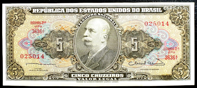 5 Cruzeiros - Brazylia 1962 r.