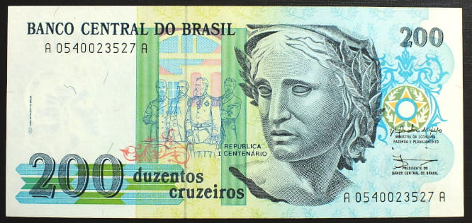 200 cruzeiros BRAZYLIA 1990 r.