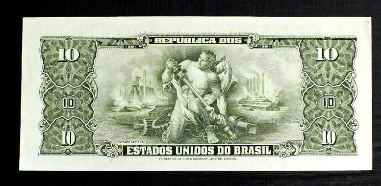 1 Centavo on 10 cruzeiros - Brazylia 1967 r.