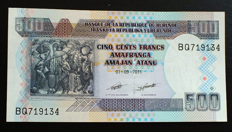 500 francs  - Burundi