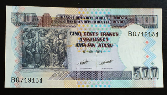 500 francs  - Burundi